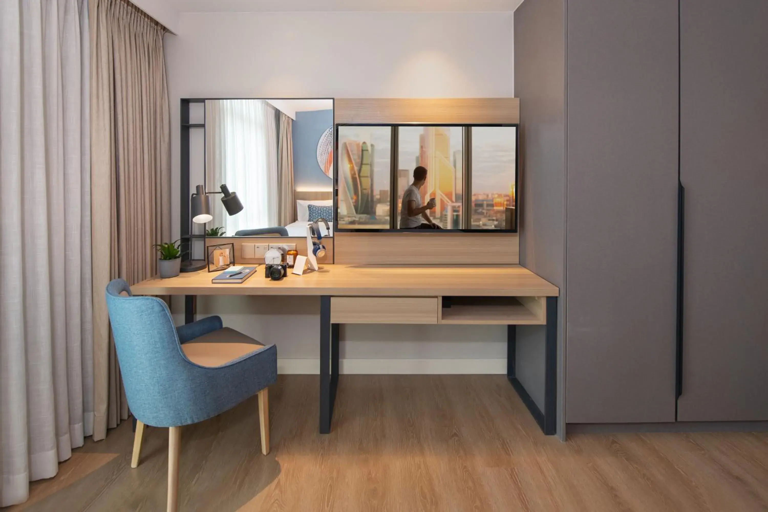 Seating area in Citadines Roces Quezon City